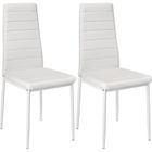 HELLOSHOP26 Lot de 2 chaises de salle à manger salon cuisine design blanche 1908008