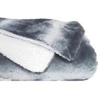 Plaid fausse fourrure Viscosoft - Plaid 220x240 - Argent - Ultra doux et lavable en machine