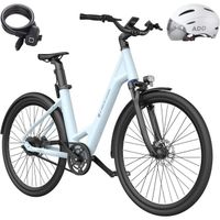 Vélo électrique 28''-Entraînement par courroie -touque sensor Vélo de Ville à Double Disque ADO Smart APP et affichage à 360°Homme
