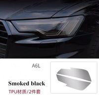 Décoration Véhicule,Autocollant pour Audi, film de protection pour éclairage Central, accessoires pour voiture, pour - Type Black