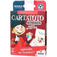 Jeu de cartes éducatif pour enfants - Ducale - Cartatoto Anglais - Rouge - 10006521 - 5 ans et plus