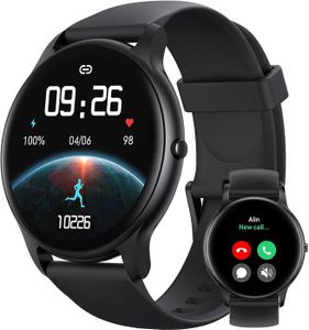Montre Connectée Bluetooth - Cardio, Sommeil, Fitness - Homme/Femme - 42mm - Silicone