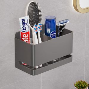 Porte Brosse à Dents Électrique Amovible Avec 8 Compartiments - Organiseur Salle De Bain Antidérapant
