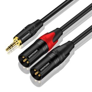 marque generique - Prise jack 3,5 mm 1/8 vers câble audio double fiche mâle  XLR 0,5 m - Câble antenne - Rue du Commerce