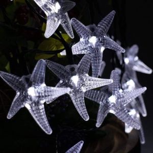 GUIRLANDE D'EXTÉRIEUR Guirlandes Solaires De Jardin, 6.5M 30Led Guirlande Lumineuse Solaire Starfish Starfish String Lights Fairy Lights Étanche P[u17999]