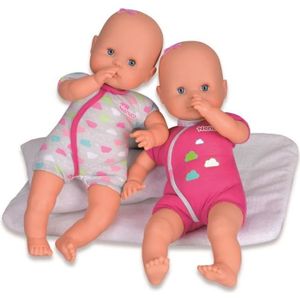 POUPON Poupées Les Jumeaux Soft - FAMOSA - Nenuco - 35cm - Rose et gris - A partir de 12 mois
