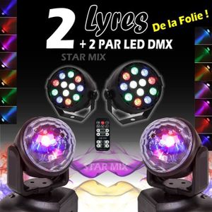 Jeu de lumière Lyre WASH7 à LEDs DMX RVB + Blanc 7x4W (4en1) + Jeu lumière  Dôme ASTRO - Cdiscount TV Son Photo