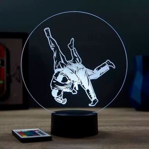 LAMPE A POSER Lampe illusion 3D Judo Judoka