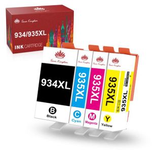 LxTek Compatible Cartouches d'encre Remplacement pour HP 934 934 XL 935 XL  934XL 935XL pour Officejet Pro 6230 6830, Officejet 6820 (Noir Cyan Magenta  Jaune, 4-Pack) : : Informatique