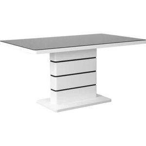 demeyere table a manger extensible 8 a 10 personnes style contemporain decor pin et decor chene l 230 x l 90 cm marquis cdiscount maison