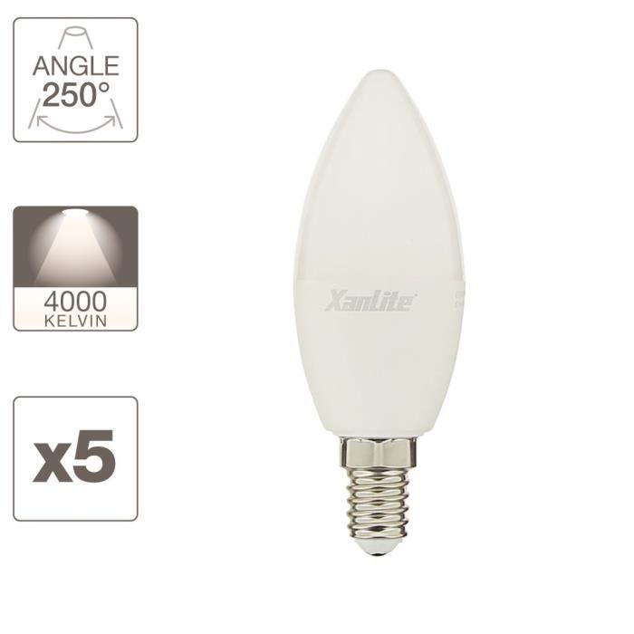 Lot de 10 Ampoules E14 Mini Globe 6W eq. 40W 480 lumens Blanc neutre 4000K