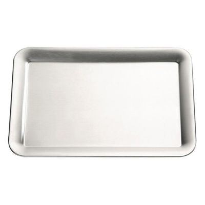 Equinox 521347 Plat En Acier Inoxydable Forme Ovale - L 35 Cm L 23 Cm - Plateau De Service En Inox