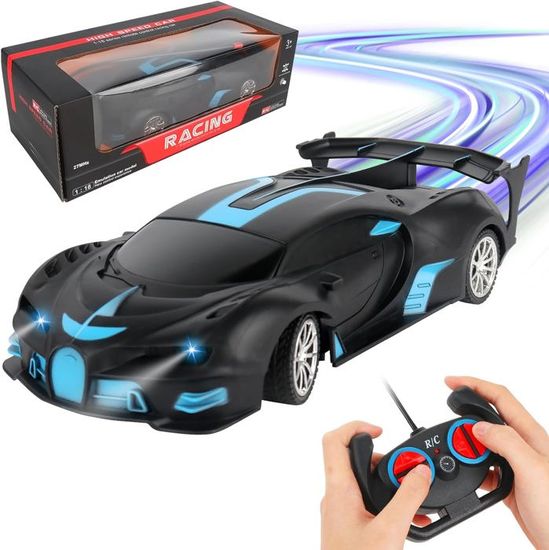 Voiture Télécommandée Fusée - Jets D'Eau & LED - Drift & Cascades 360° - Avec Montre Connectée Geste - Cadeau Enfant 6-10 Ans