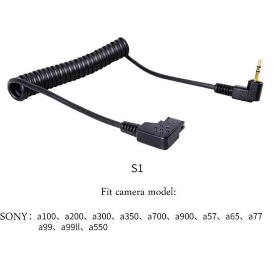 Câble Déclencheur Obturateur 2,5 Mm - Compatible Sony A7, A6000, NEX, Pixel T8, Etc., Télécommande à Distance