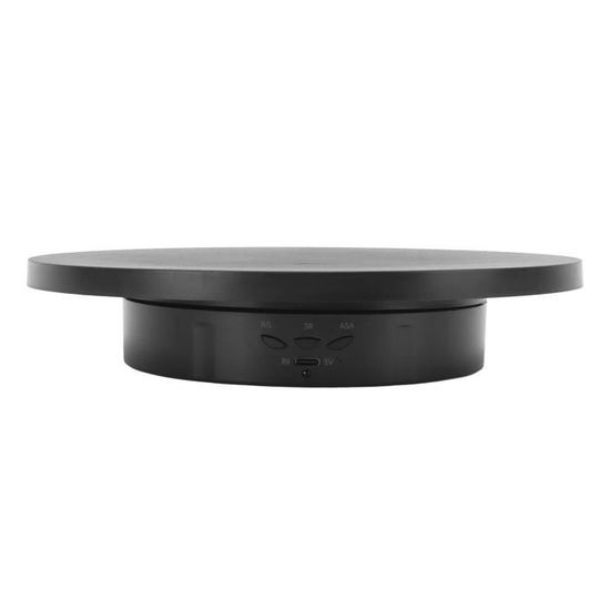 Table Tournante électrique Avec LED - Diamètre 25 Cm, Charge 20 Kg, Rotation Silencieuse 360°, USB-C - 4