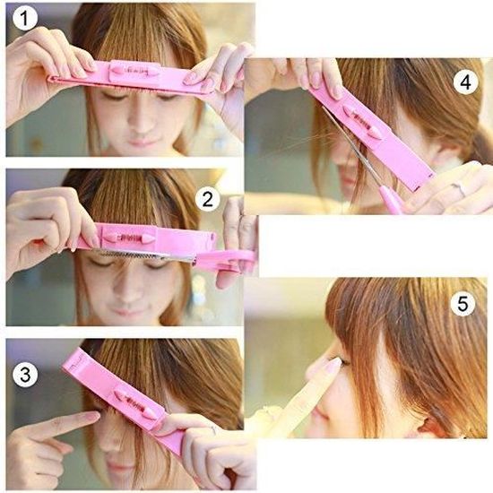 Outils De Cheveux 2pcs 2 Tailles Ciseaux De Coiffure Coupe Cheveux Avec Niveau Et Regle Droite De Coupe Pour Diy Pointes Et Franges Cdiscount Au Quotidien