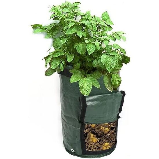 2 Sacs De Culture 40L Pour Fraises, Légumes - Tissu Non Tissé Avec Fenêtre D'observation Et Poignées - Pour Balcon, Jardin, Terrasse