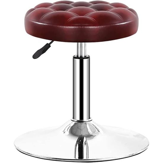 Tabouret De Bar Réglable FCH Noir, Pivotant 360°, à Roulettes, Pour Cuisine/salon