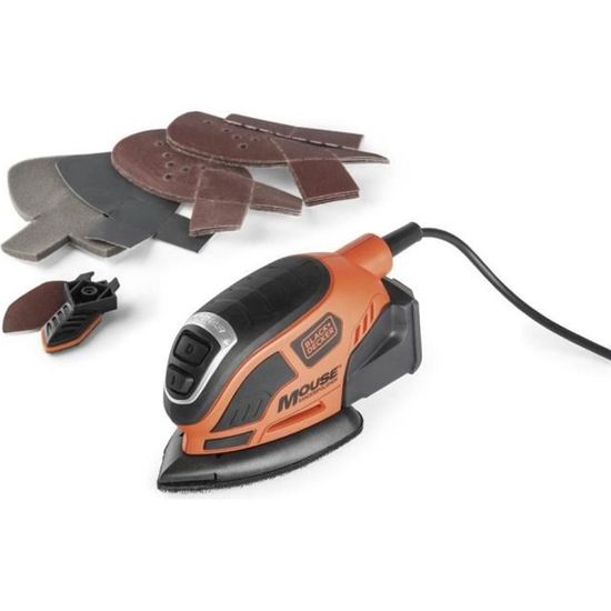 PONCEUSE BLACK ET DECKER,PONCER,POLIR,DÉROUILLER,COMPACTE ET LÉGÈRE+PROTECTION PONCEUSE BLACK ET DECKER,PONCER,POLIR,DÉROUILLER,COMPACTE ET LÉGÈRE+PROTECTION