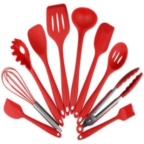 Joyfair Lot de 9 ustensiles de cuisine en silicone résistant