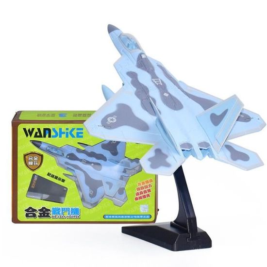 Drfeify Modèle de chasseur moulé sous pression Maquette d'avion de chasse, Simulation d'avion