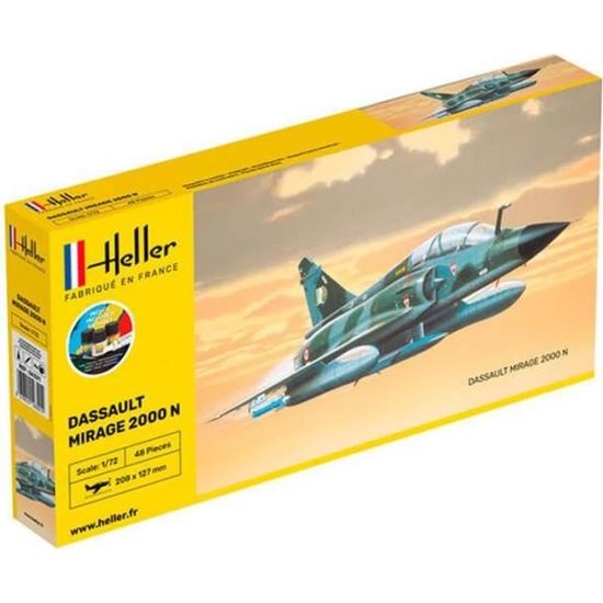 Maquette Avion Mirage 2000 C - Kit De Démarrage Heller - Échelle 1/48 - 1