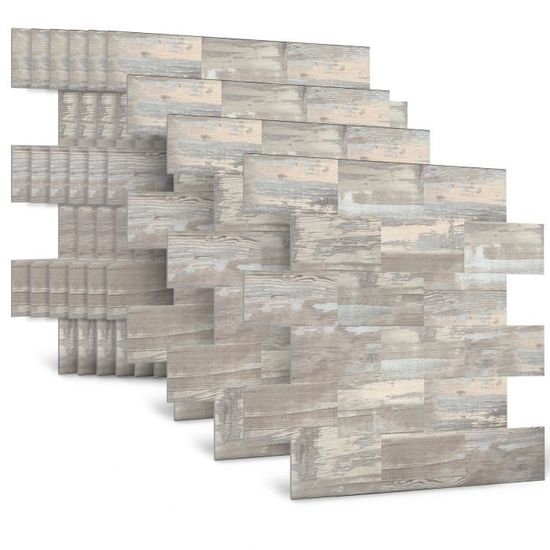 Autocollants Carrelage Mural 3D Imperméable – Lot De 10, 29 X 22,9 Cm, Couleur Beige – Pour Salle De Bain, Cuisine, Rénovation Facile