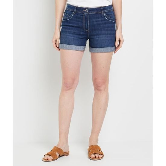 GRAIN DE MALICE Short en jean femme Bleu de minuit Cdiscount Pret a Porter