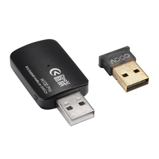 N100 Pro Manette Sans Fil Convertisseur Gamepad Joypad Adaptateur USB pour NS Commutateur - Joy-con - DS4 - Xbox Manette Support