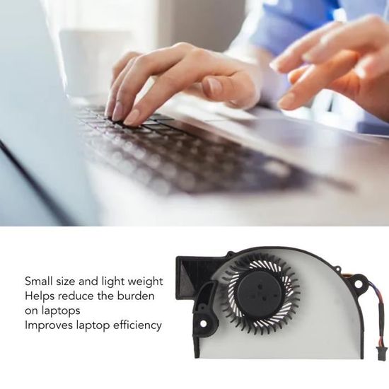 Ventilateur De Refroidissement Pour Ordinateur Portable EF60070S1-C140-G9A | Remplacement Processeur 3 Broches En Métal | Compatible Plusieurs Modèles