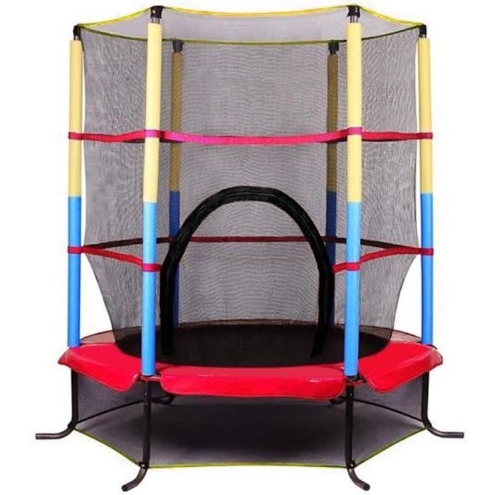 Trampoline de jardin 140cm filet de sécuritépour Enfants, Charge maximale 50kg