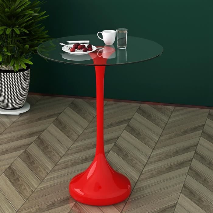 Table d'appoint Table basse en rond 50 x 55 cm - Desserte, Jardin, terrasse, intérieur, extérieur