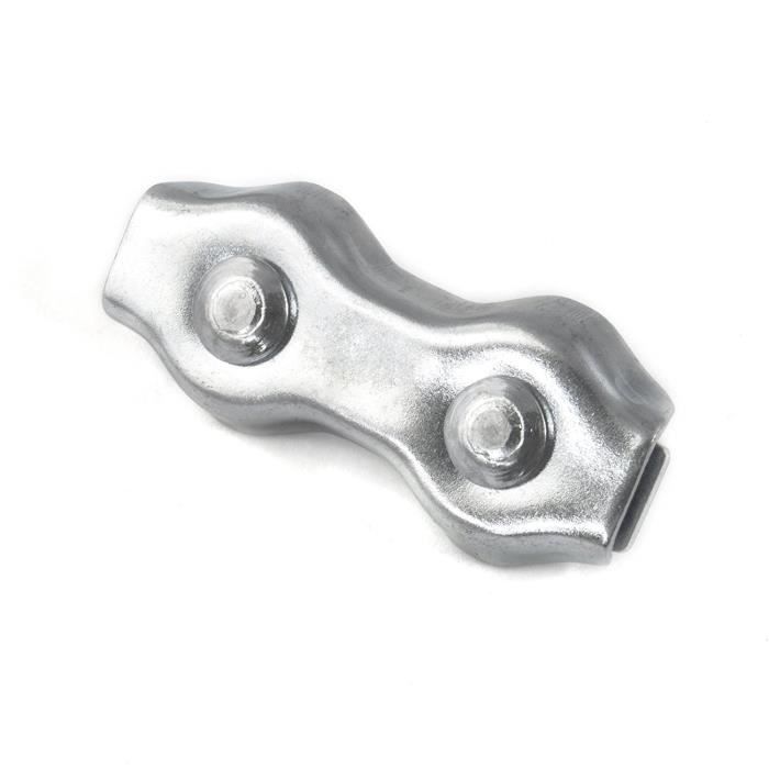 5 pcs acier galvanisélire serre-câbles a 2 boulons 2mm zingue
