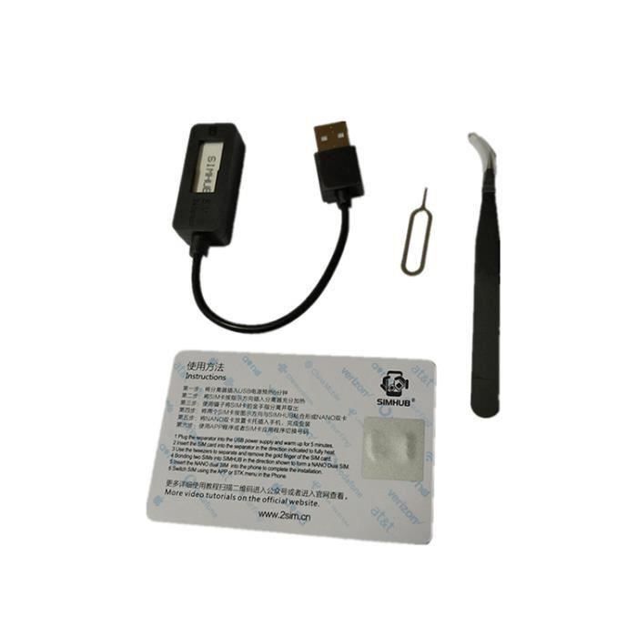 Double SIM HUB adaptateur double carte SIM pour iphone 5 6 7P 8Xsmax Aa00339