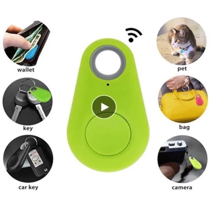 Porte-clés Anti-perte,alarme de perte, recherche bidirectionnel, Bluetooth, dispositif de recherche de clé, téléphone portable-vert