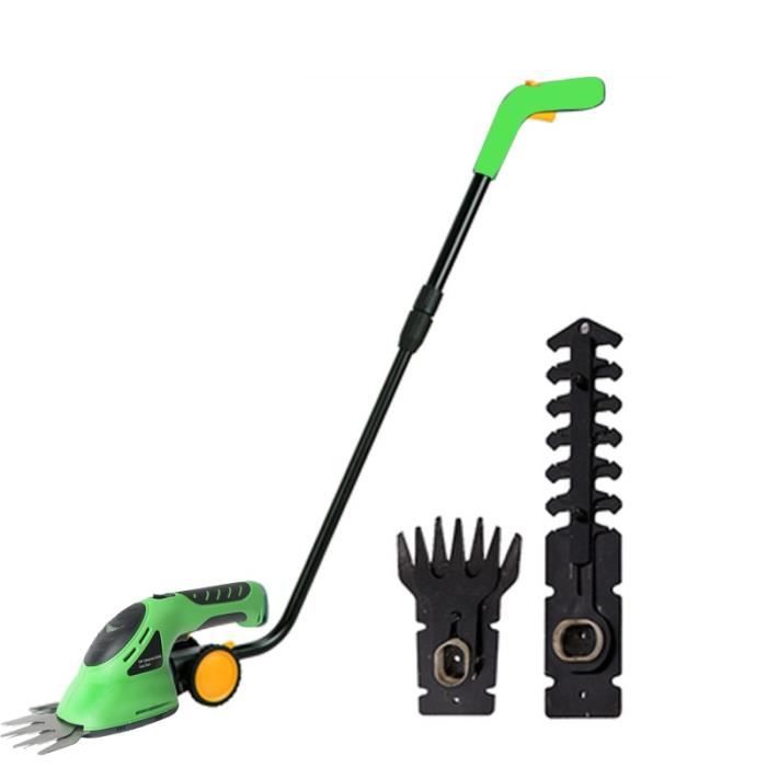 3.6V 2 en 1 cisaille à gazon sans fil Lithium ion Rechargeable haie coupe gazon cisailles pour tondeuse - Type with Extension pole