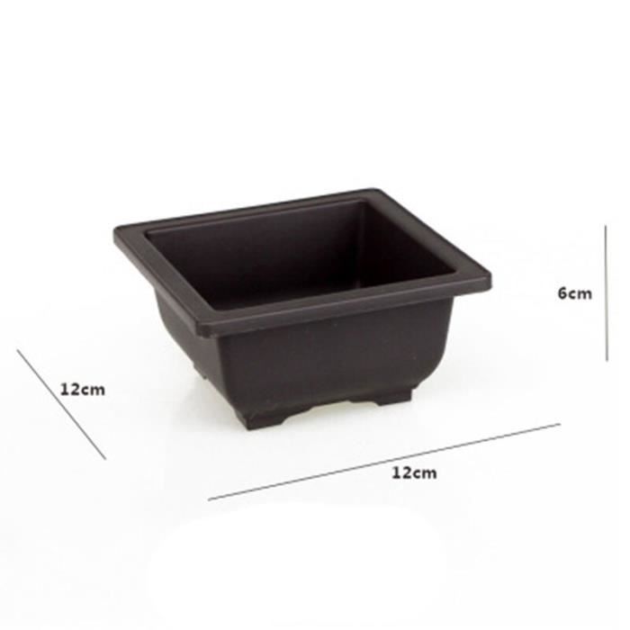 S-L poivre plastique Pot de fleur balcon carré bassin bonsaï plante bol jardinière pépinière Vintage tomates Roses Pots *PL6153
