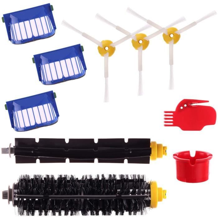 ACCESSOIRE DASPIRATEUR Kit 10 Piegraveces accessoires Pour IRobot Aspirateur Roomba Seacuterie 600 606 610 612 615 620 621 630 6250