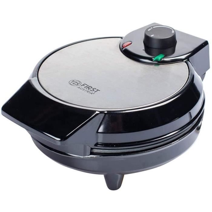 TZS First Austria Gaufrier électrique 700 W, Appareil à Gaufres en Forme de Coeur, Surface Anti-Adhésive, Fonction Anti-Débordement,