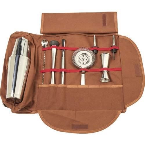 SET ACCESSOIRE CUISINE Cocktail Malette Barman Canvas Set Sacoche Barman Mixologie Inox 4 Couleurs Disponibles183