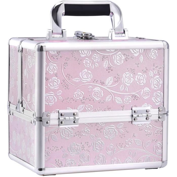 COFFRET DE MAQUILLAGE Mallette Maquillage Professionnel Coffret Mallette Rangement Maquillage Aluminium Boîte de Cosm&ea100
