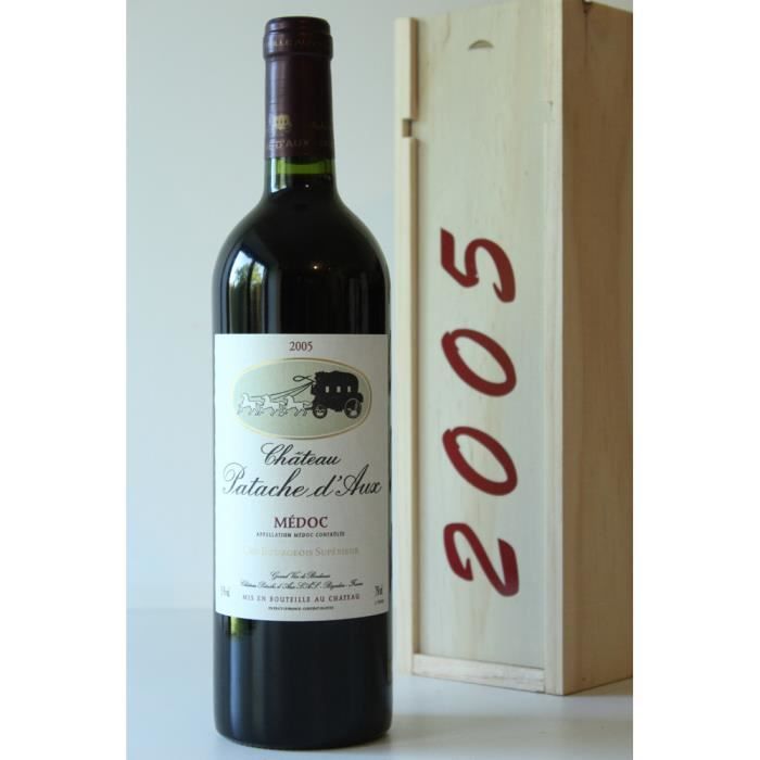 Coffret Château Patache D_x0003_Aux 2005 Rouge 75cl AOC Médoc