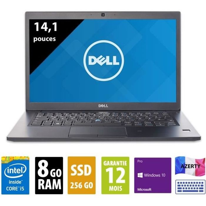 Dell Latitude 7480 14 pouces Core i5 7300U 8Go RAM 256Go SSD FHD W10Pro