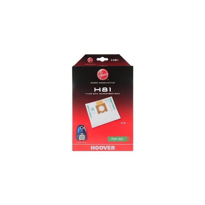 Boite de 4 sacs microfibre H81 - Aspirateur - HOOVER (31475) - 8016361947214