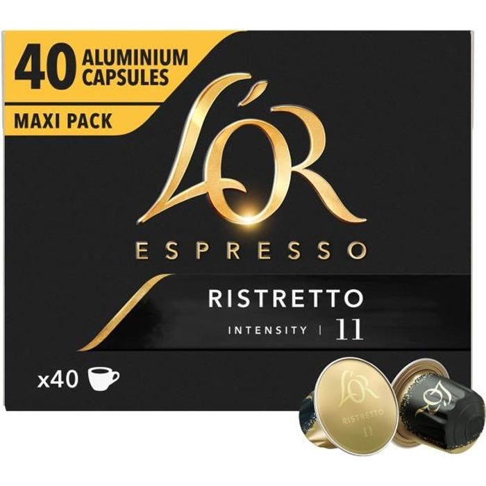 L'Or Espresso Café - 40 Capsules Ristretto Intensité 11 - compatibles Nespresso®*