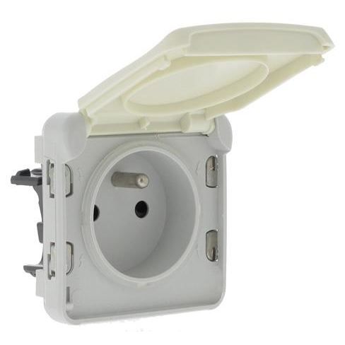 Prise 2 P +T F/B Blanc Composable/Blanc