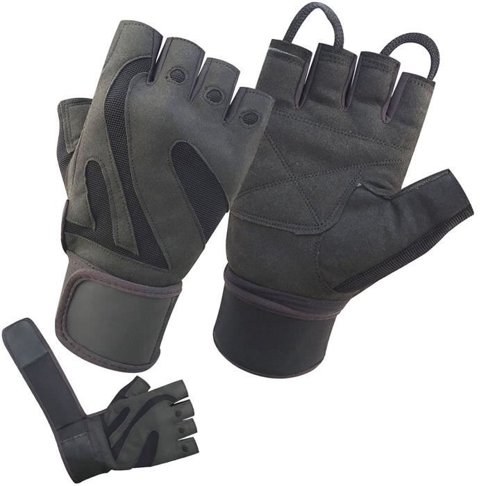 GANTS EN CUIR POUR MUSCULATION, FITNESS, GYM, CYCLISME…