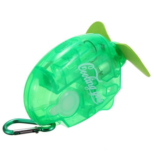 Mini Ventilateur Poche Pulvérisation Brumisateur à Pile Voyage Été Enfant Cadeau Vert / Green