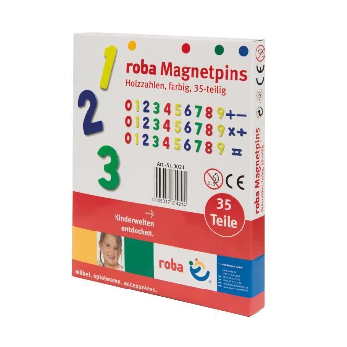 ROBA Chiffres Magnétiques pour Tableau d'Enfant - 35 pièces