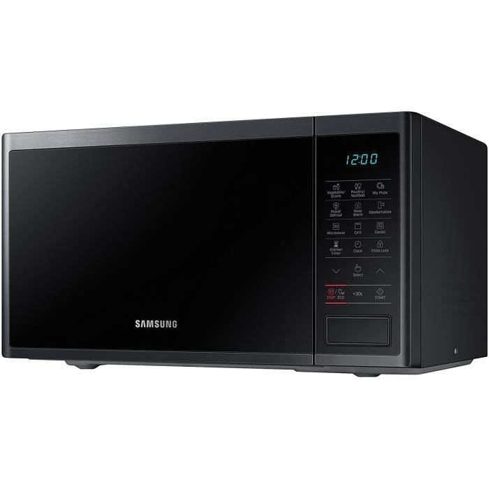 Four Micro Ondes et Grill Samsung MG23J5133AG 23L 800W Écran LED Commande Tactile Revêtement Intérieur Céramique Cuisson Auto